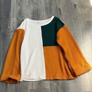 Colorblock Long Sleeve Top